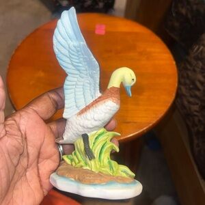 Decorative Blue and White Bird Figurine - Pets Bird